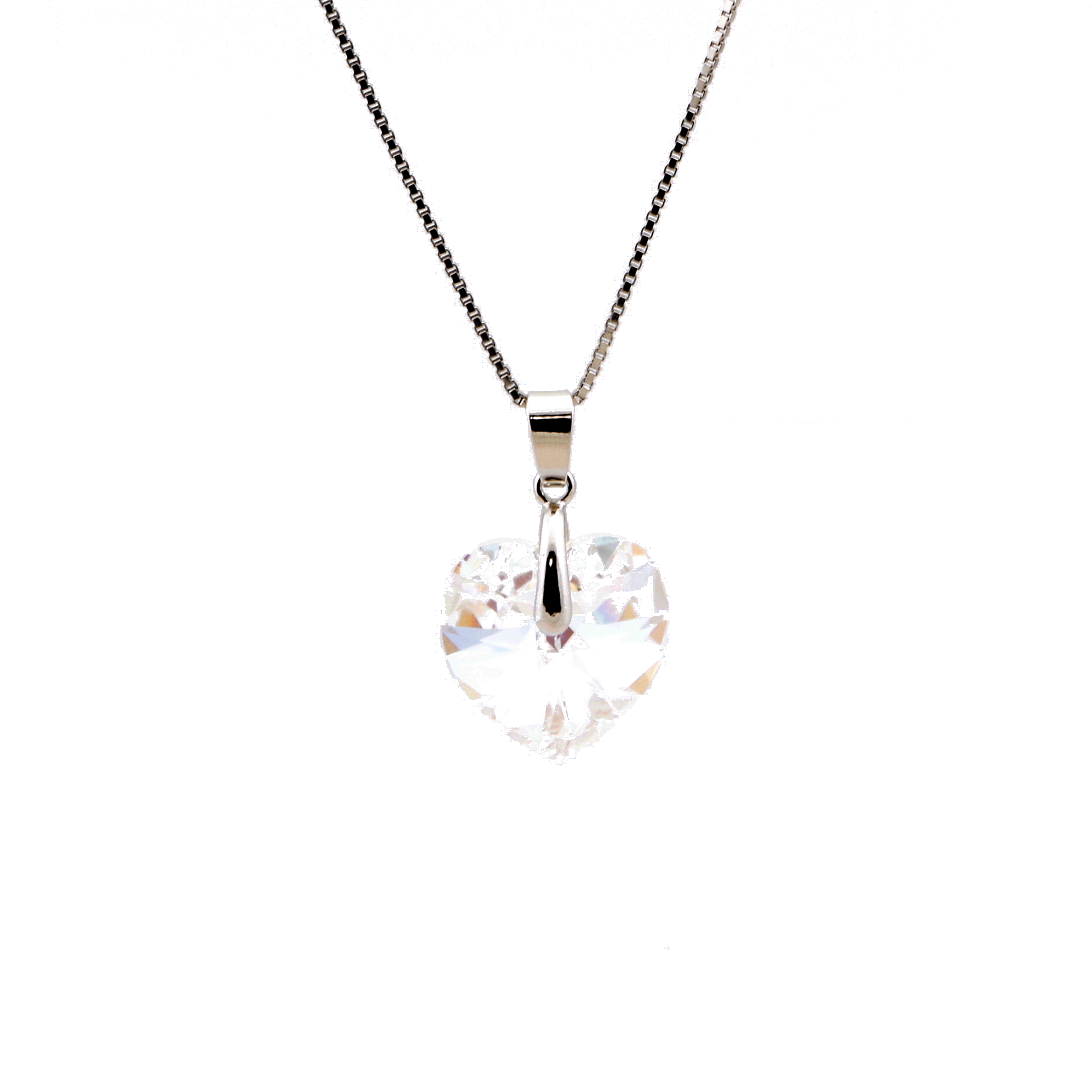 Srebrna ogrlica Heart Crystal Shimmer Swarovski