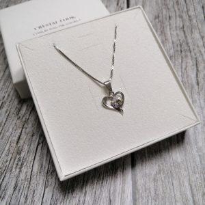 Srebrna ogrlica Heart Cute Crystal